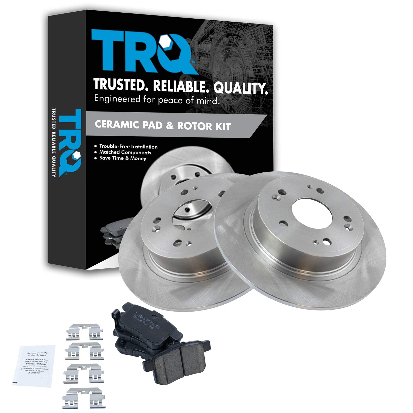 Rear Ceramic Disc Brake Pad & Rotors Kit Set for Honda Accord Acura TSX