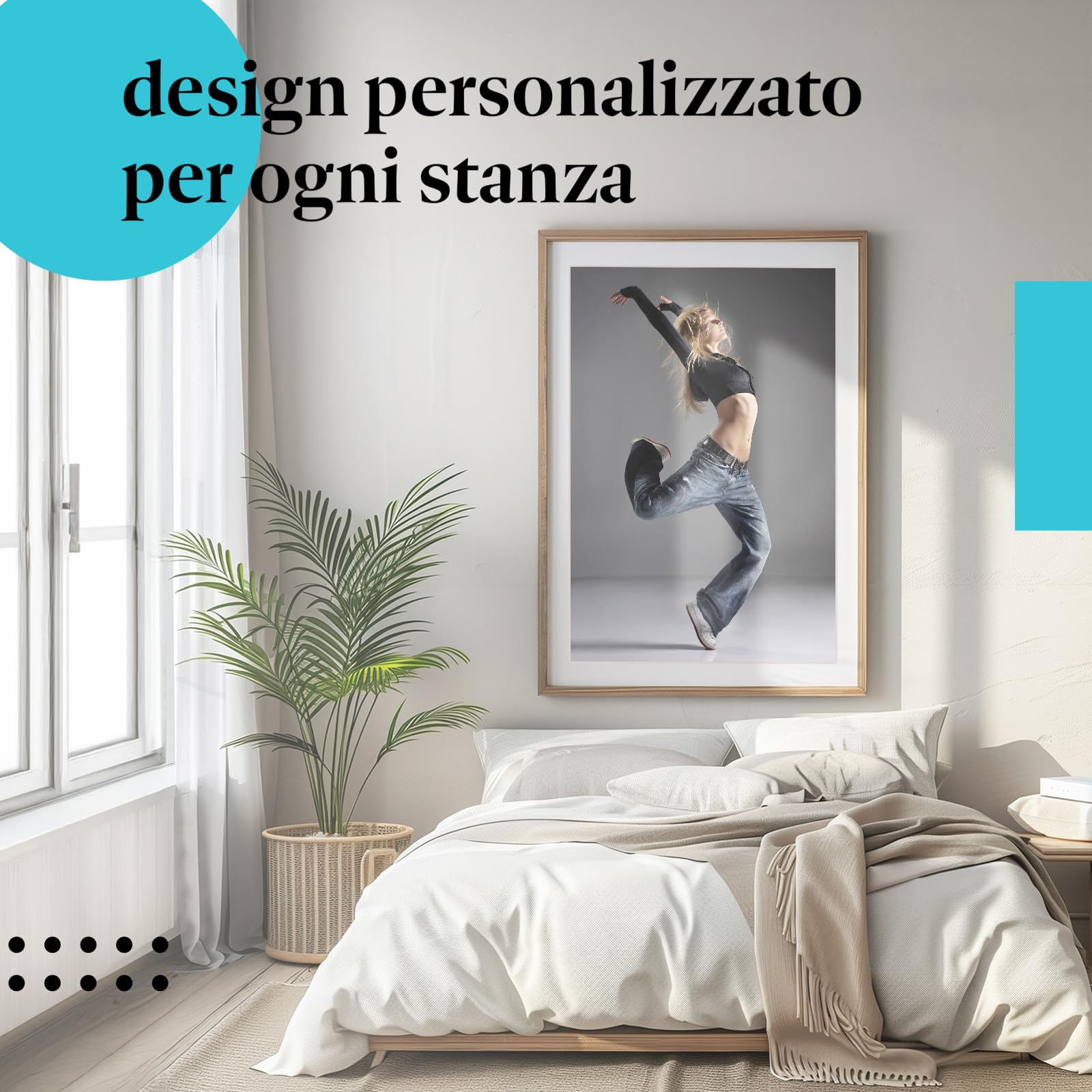 Postereck - 0799 - Hip hop, donna che balla musica street dance ballerina - Decorazione da Parete, Stampa Fotografica, Idea Regalo, Quadri - Tela - 100,0 cm x 75,0 cm
