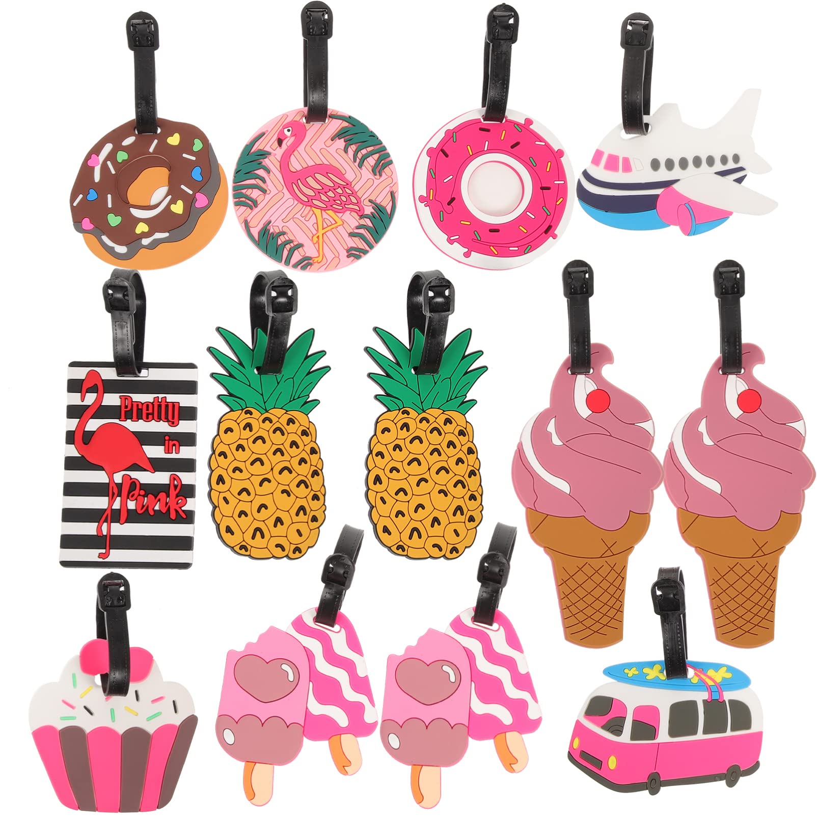 Etichette per Bagagli da Valigia Aereo 10 Pezzi Pvc Cartoon