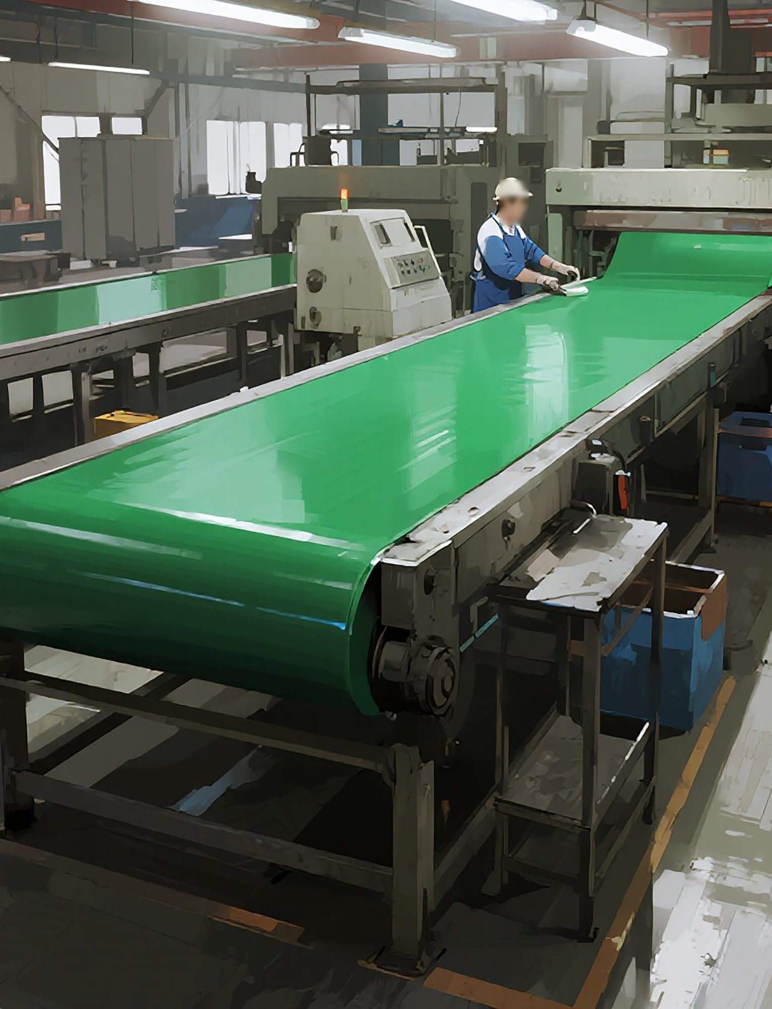 Industrielles Förderband für effiziente kommerzielle Produktion, langlebiges PVC-Material für reibungslose Übertragung