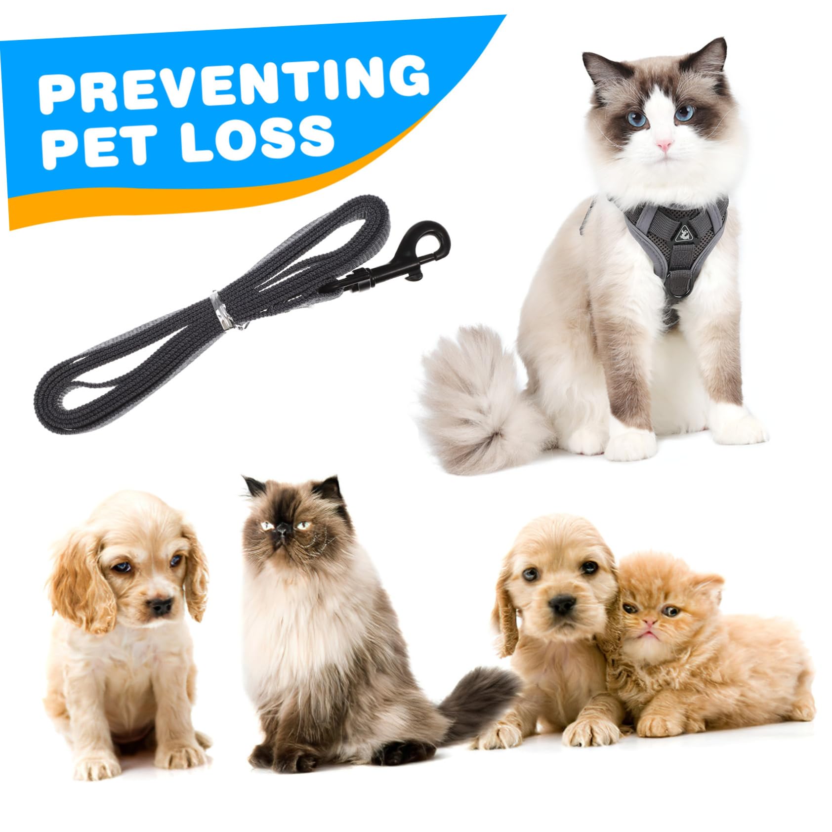 INOOMP 5pièces pour Chiens Et Chats Réfléchissant Gilet Confortable Et Ajustable pour Promenade Extérieur Modèle Maille Respirante Et Securisée