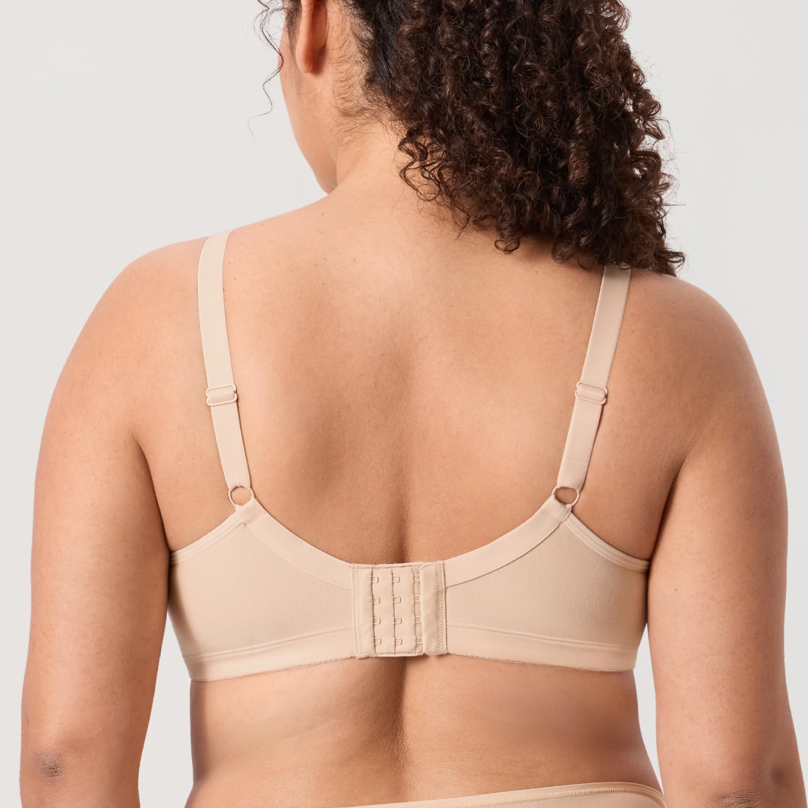 DELIMIRA Femme Soutien Gorge Coton sans Armature Grande Taille Dentelle Non-Rembourré Confort