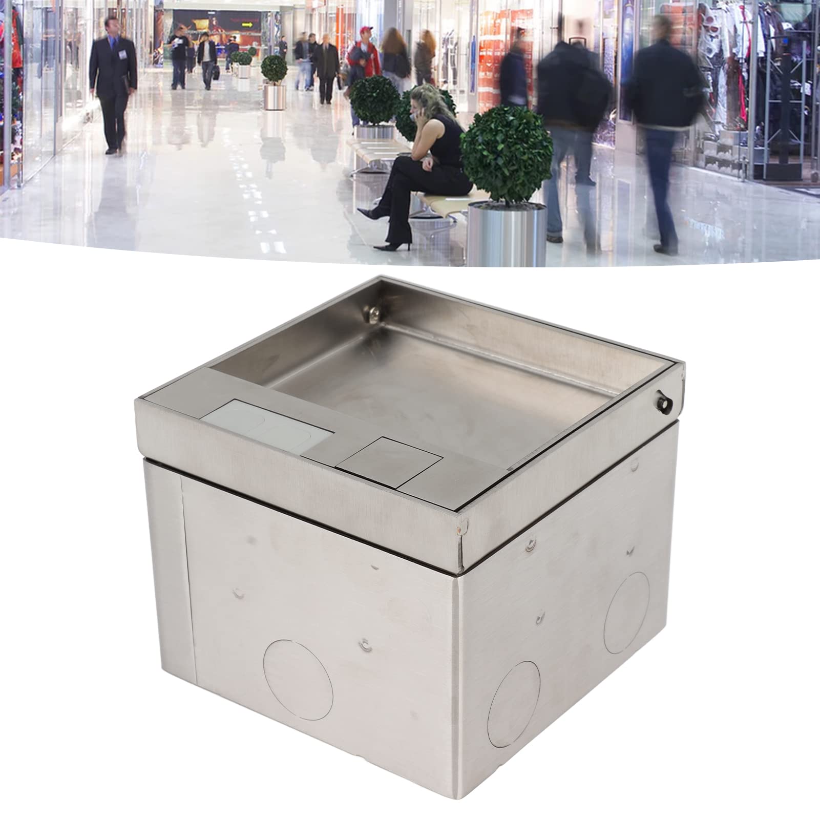 Zasilacz Wpuszczany Gugxiom, AC250V 2500W Wbudowane Gniazdko Podłogowe, Ukryta Osłona Gniazda Zasilania Podłogowego do Biura, Hotelu, Szkoły, Sklepu 4S