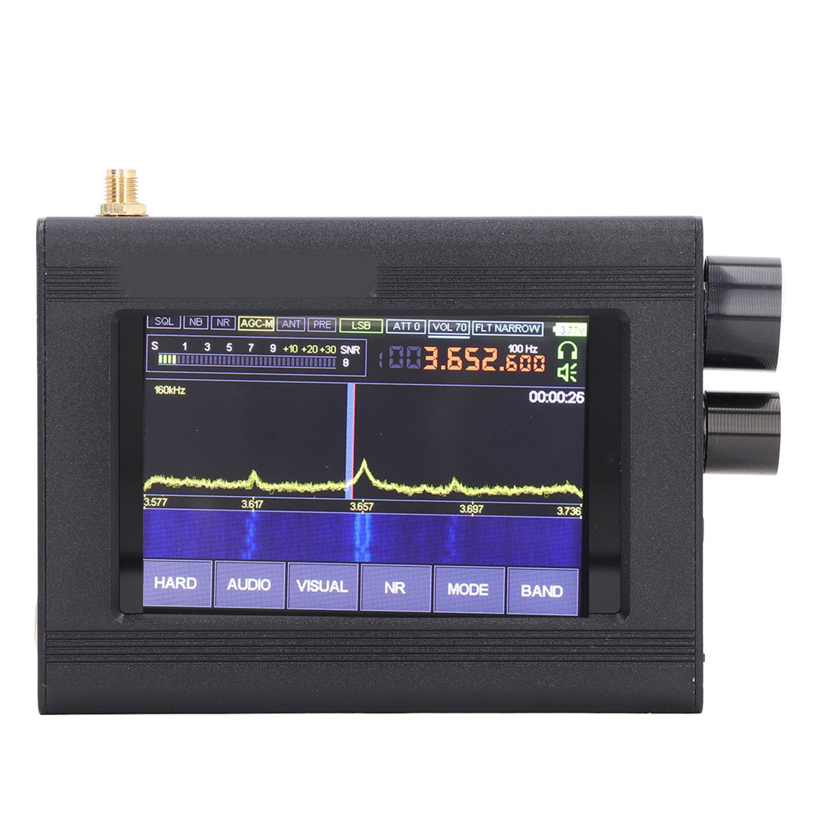 SDR-Empfänger, SDR-Empfänger, Funkempfänger, 3,5-Zoll-LCD-Touchscreen, Software-Definition, Funkempfänger, AM, SSB, NFM, WFM, Voll, Av-Receiver und Verstärker