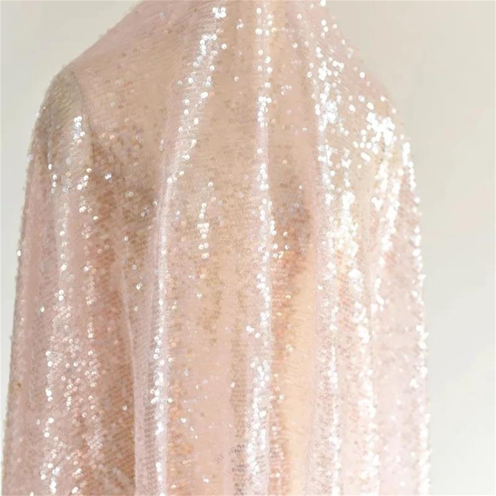 Tessuto di Pizzo Ricamato con Paillettes for la Costruzione di Abiti da Sposa e Materiale Decorativo for Abiti Fatti a Mano(Pnnrk)