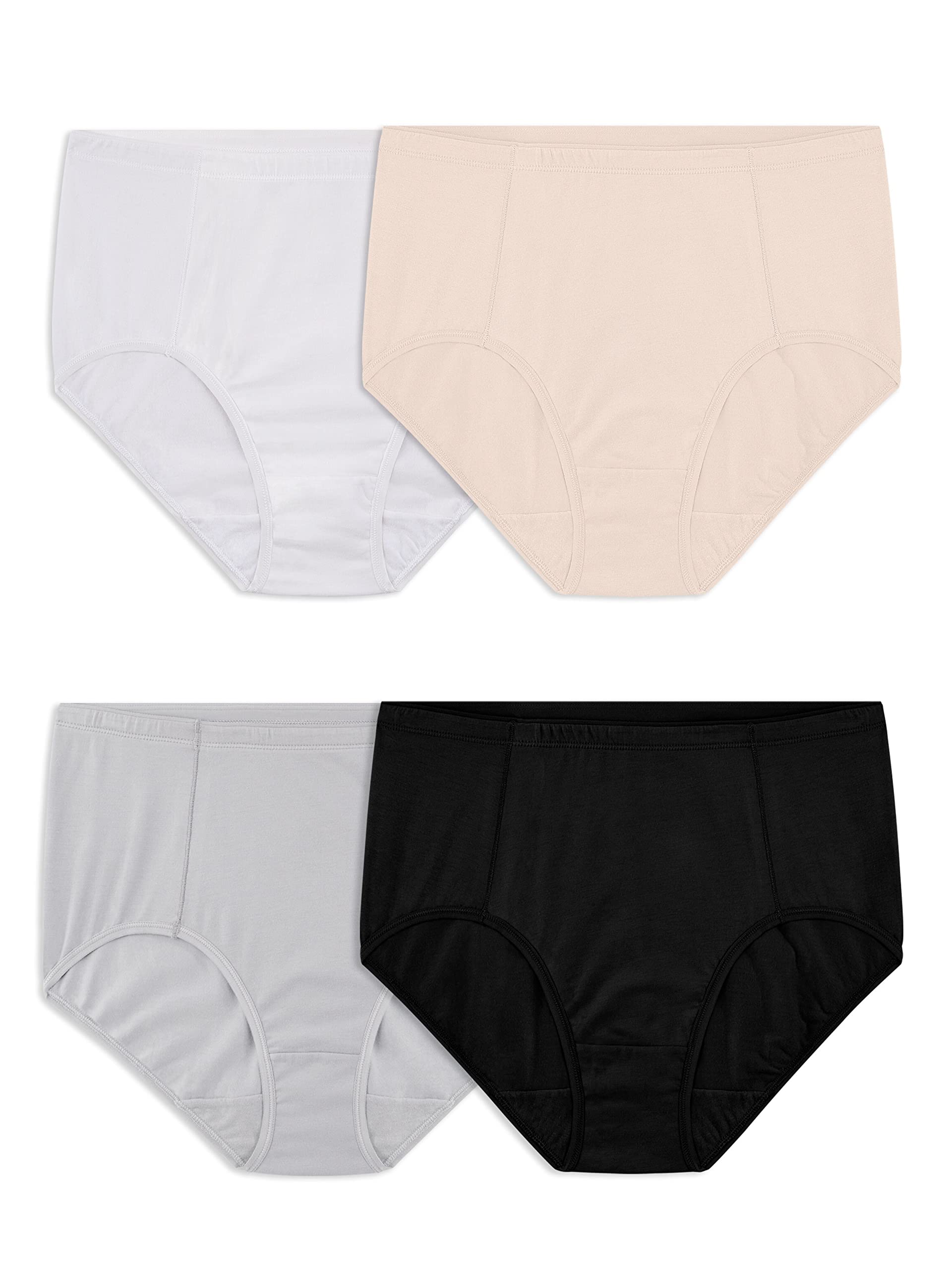 Fruit of the LoomWomen's Crafted Comfort Pima Cotton Underwear, Super Soft & Durable