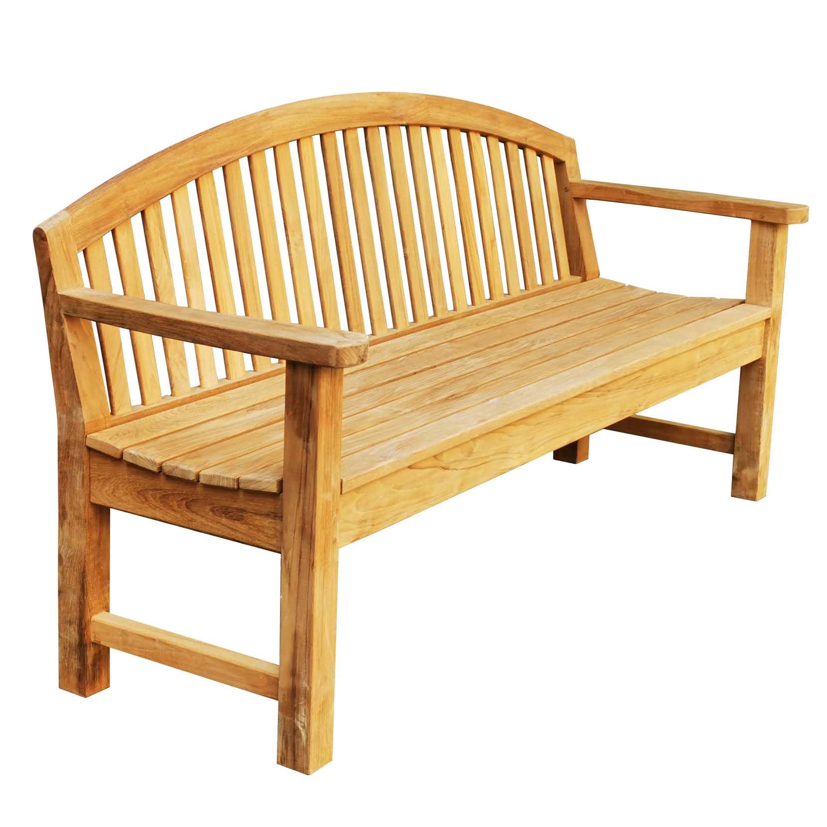 Greatland Mobili da giardino – Panchina da giardino in teak massiccio (185 cm)