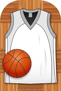 SHAPES ETC. 50 Sheets Basketball Jersey Notepad 5x7in Sports March Madness Slam Dunk Design Champ Week College Bracket Party Classroom Decorations Party Décor Kids Teens Coaches Teachers USA Made