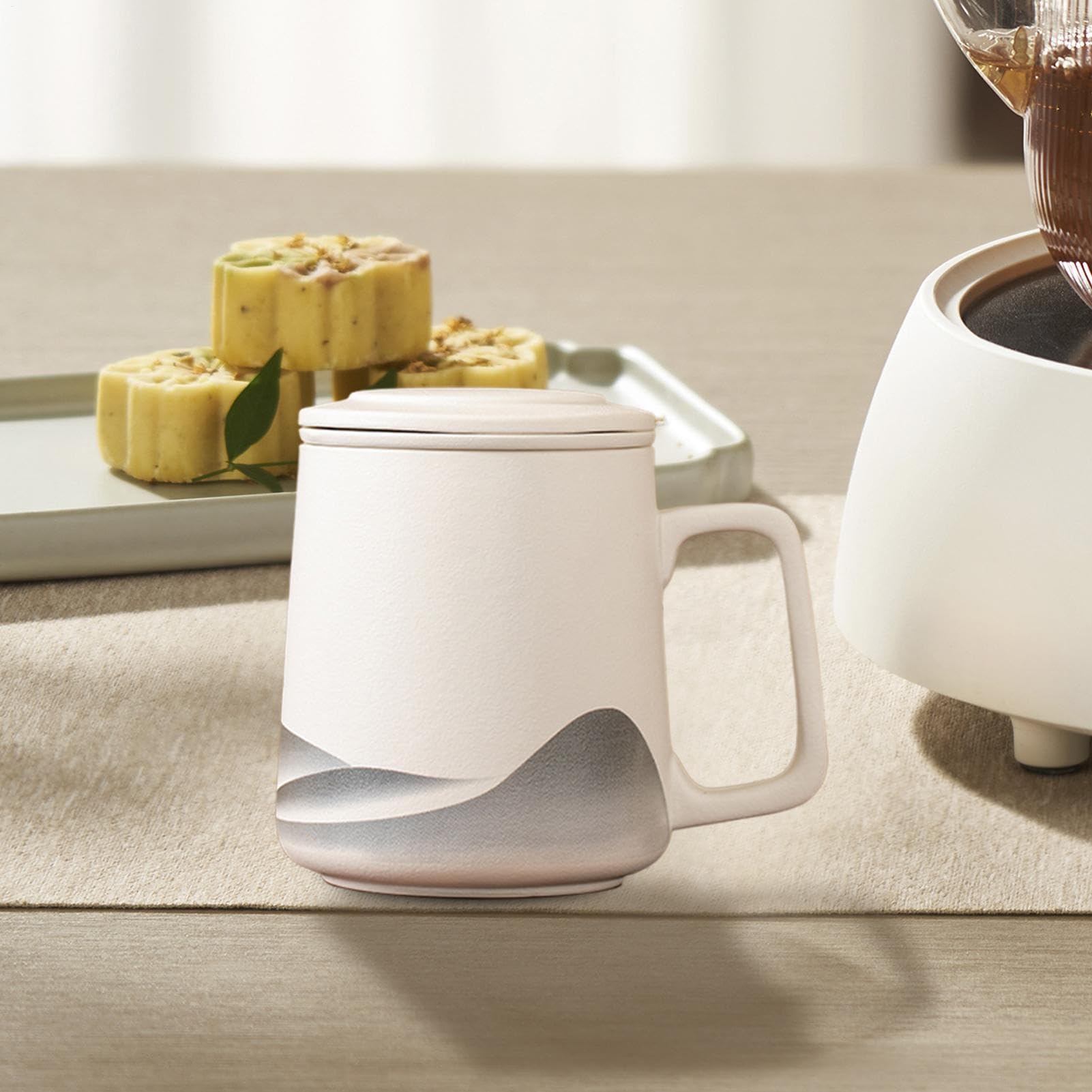 Teetasse Mit Infusor 360 ml Keramikfilter Edelstahl | Tee-Infuser Trinkbecher Edelstahl Infusor, Kaffee, Für Männer, Liebende, Zuhause, , Büros, Reisen, Feierlichkeiten
