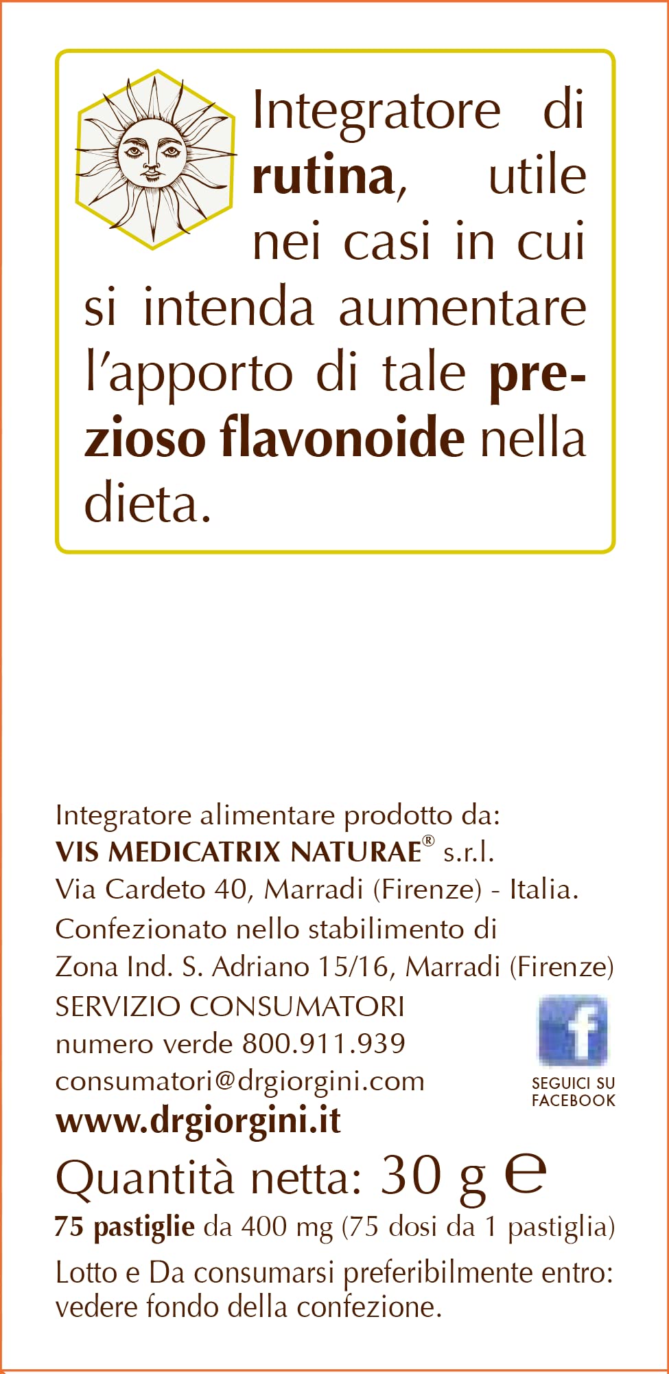 Dr Giorgini Rutina - 30 g