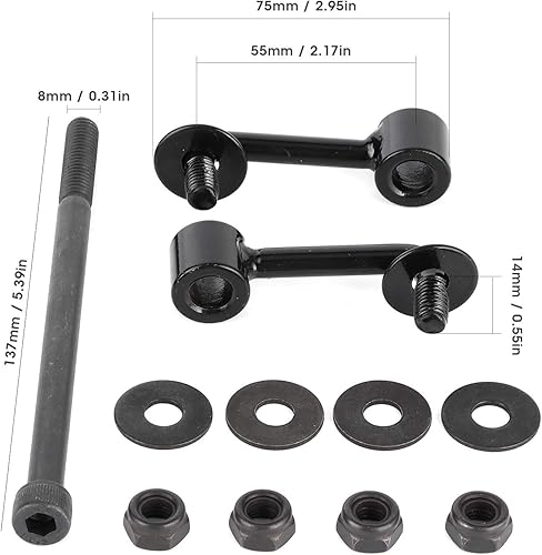 Miniatura 7 de Elevación del tanque de gas, elevador del tanque de gas de la motocicleta, elevador del tanque de acero, negro para motocicleta personalizada