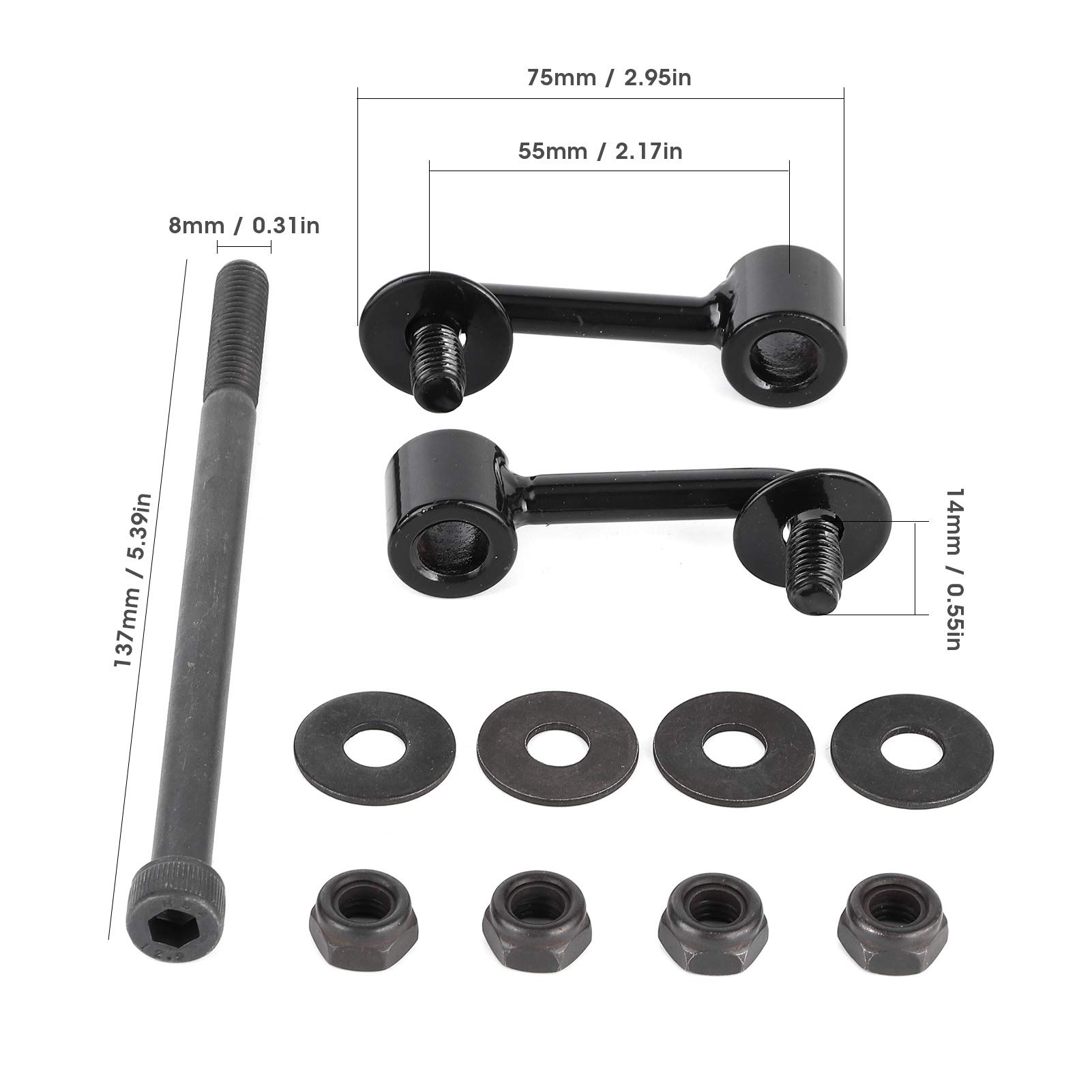 TOPINCN Sollevatore del Serbatoio del Gas, Riser del Serbatoio di Alta qualità, Kit di Sollevamento del Serbatoio del Gas Facile da installare, Resistente per Moto Custom 883/72/48 Nero