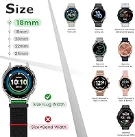 Vista 2 de 18mm Nylon Sport Quick Release Watch Bands Compatible with Garmin Venu 4 41mm/3S 41mm/Venu 2S/Vivoactive 4S/Vivomove 3S/Active S/Forerunner Dark