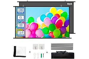 Premium Projector Screen Pull Down Indoor Movie Screen