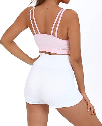 Miniatura 5 de AKAMC - Brasier deportivo con espalda cruzada para mujer, tirantes ajustables y relleno, brasier con tiras cruzadas para yoga, entrenamiento físico