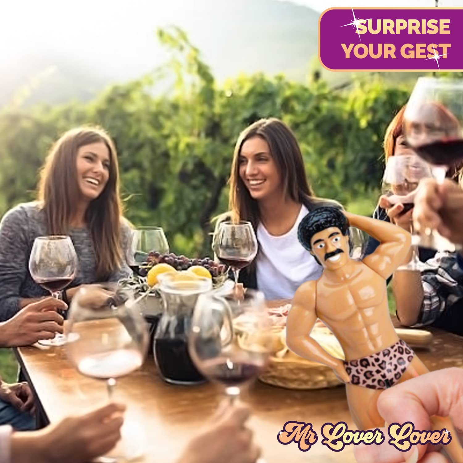 Cavatappi Mr Lover Lover® | Figura di cavatappi di qualità premium | Miglior cavatappi | Steeve | Insolito | Divertimento per aperitivi | 100% divertimento | Umorismo | Idea regalo | SparkL®