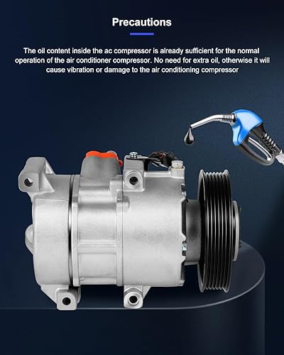 Miniatura 208 de ECCPP Compresor de CA 2001-2006 apto para Hyundai Santa Fe 2.7L Compresor de CA de enfriamiento rápido con embrague