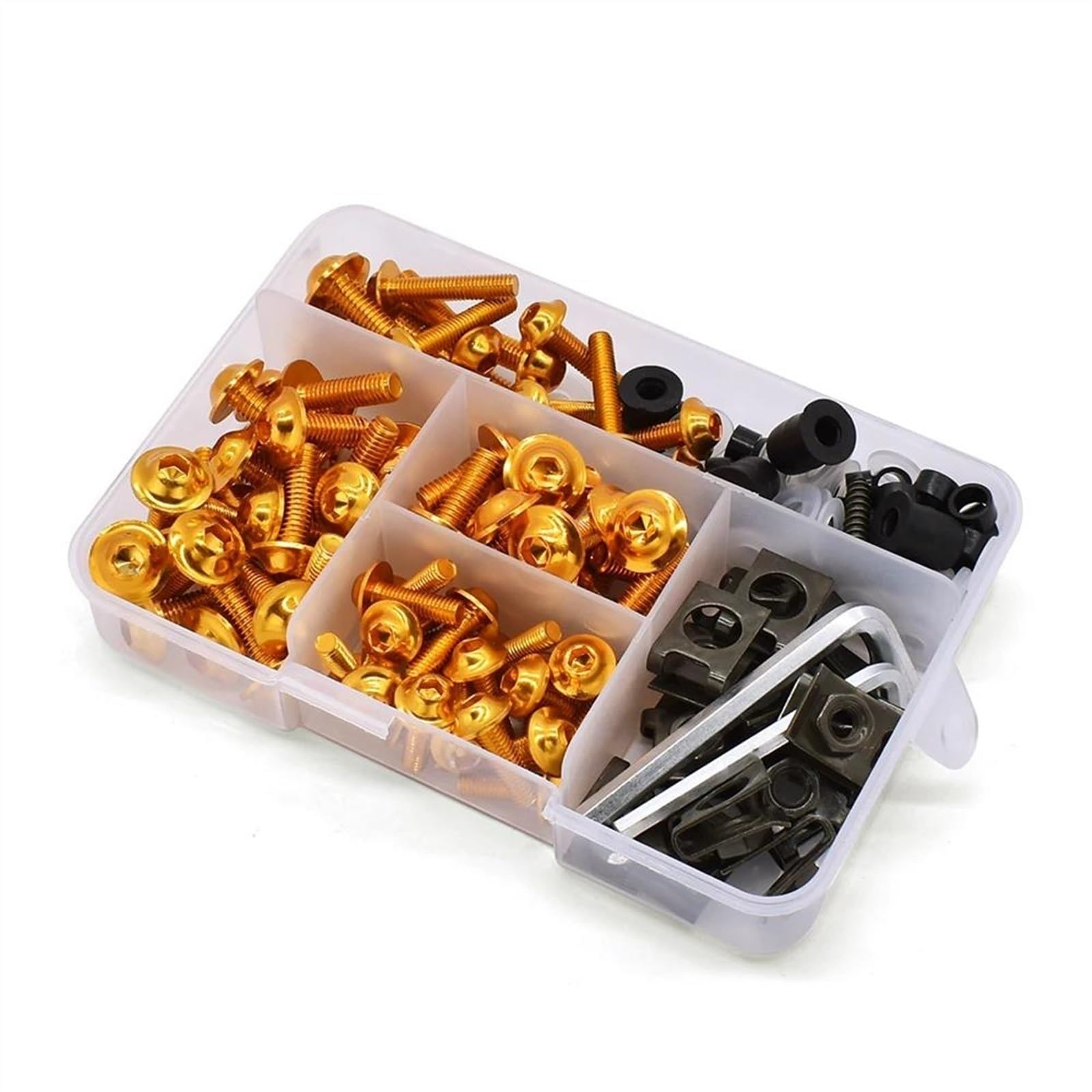 Motorcycle Fairing Kit Body Screws Nut Replacement For Yamaha YZ80 YZ85 YZ 80 85 Covering Bolts CNC Alloy(Gold)