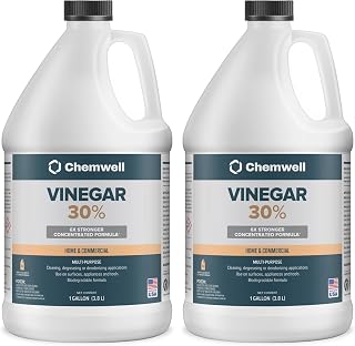 30% Vinegar 2 Gallons (2 Pack, 1 Gallon) - General Purpose All-Natural Multi-Surface Cleaner for Home, Patio & Commercial - High Performance, Powerful Concentrated Acetic Acid - Made in USA