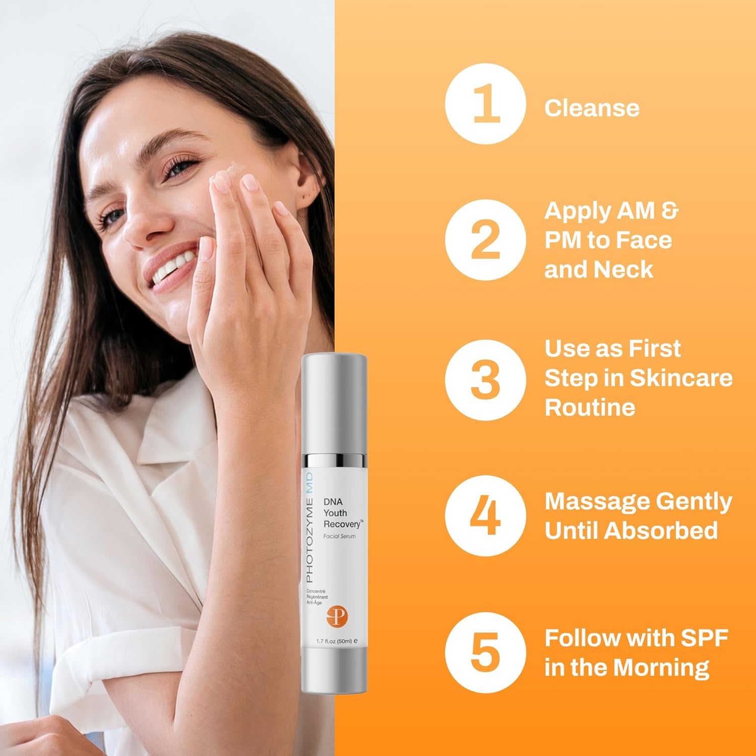 Photozyme DNA Youth Recovery Facial Serum | 1.7 Fl Oz - Image 4