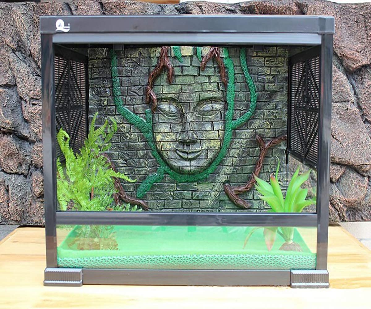 Tfwadmx Alfombra para Reptiles, 2 Unidades de Alfombra de dragón Barbudo para terrario y terrario, para Serpiente, Tortuga, Lagarto, Geckos, cangrejos ermitaños (24" x 16")