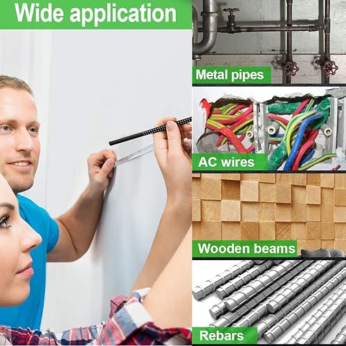 Miniatura 5 de Escáner detector de vigas, para pared, 5 en 1, mejorado, electrónico, con batería para detección de metales, madera y cables de CA, con pantalla LCD