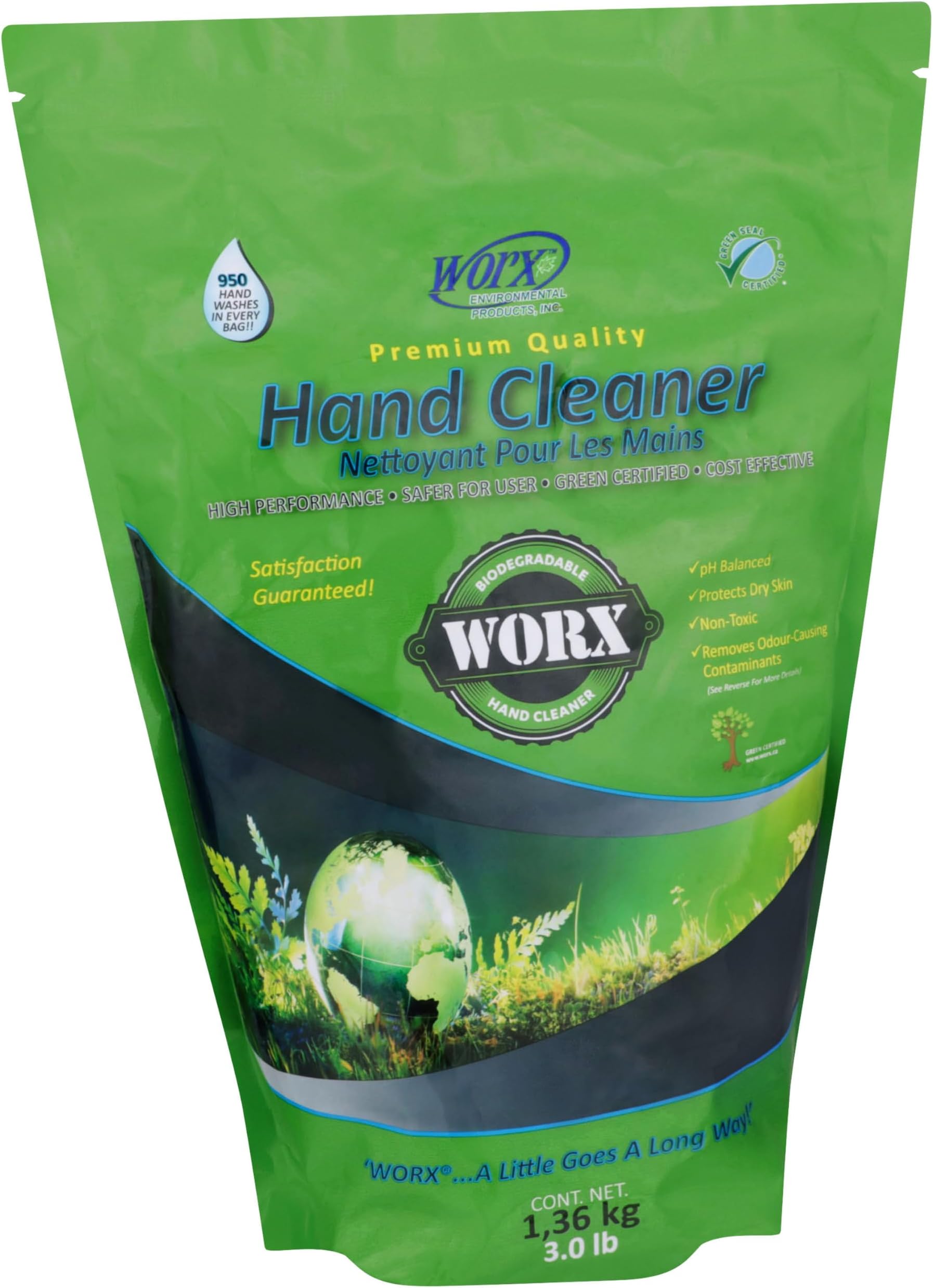 WORX Biodegradable Hand Cleaner 3 lb Stand-Up Pouch (1362 g.)