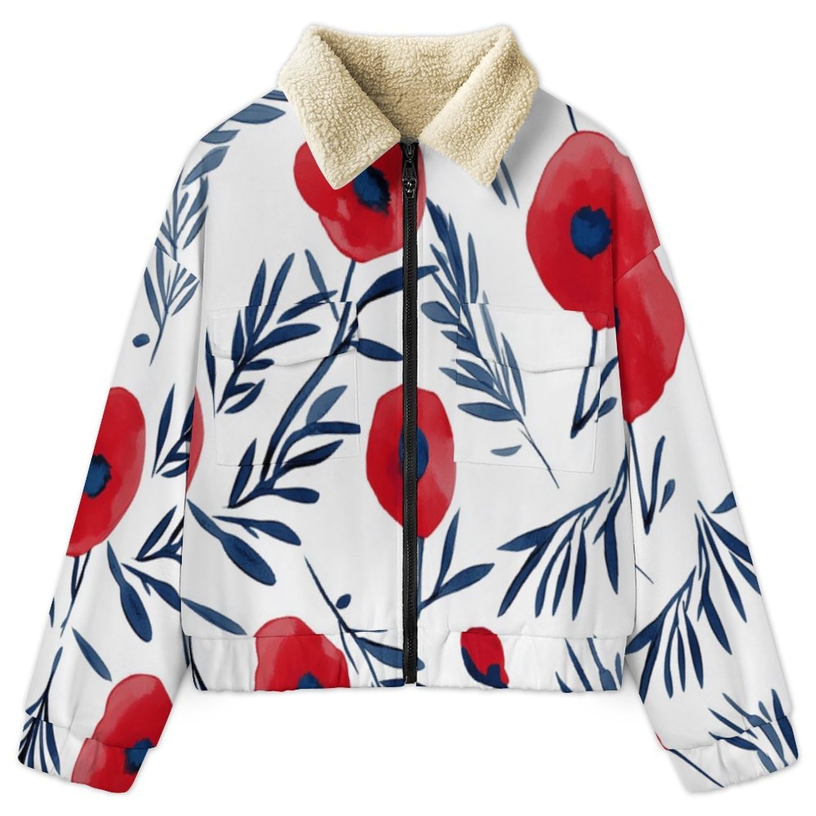 Felpa Donna Pile Invernale Caldo con Cerniera, Giacca da Camera Invernale Corta Pile Giacche, Papavero Cappotto In Peluche Sherpa Giubbotto Fleece Comoda