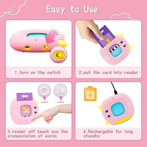 Miniatura 4 de Juguetes de aprendizaje para niños y niñas de 3, 4, 5 años (nuevo 2023), juguetes educativos tempranos, 224 tarjetas flash que hablan con palabras