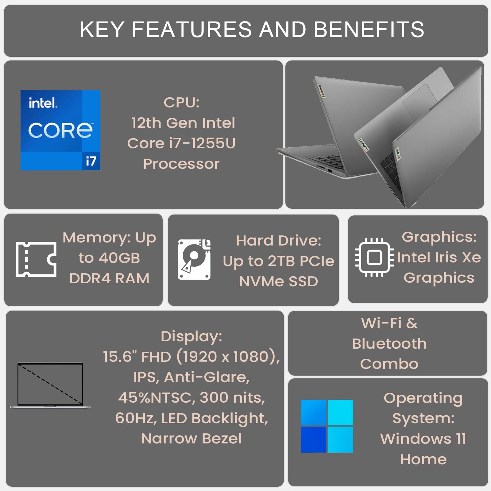 Amazon.com: Lenovo IdeaPad 3 Laptop, 15.6