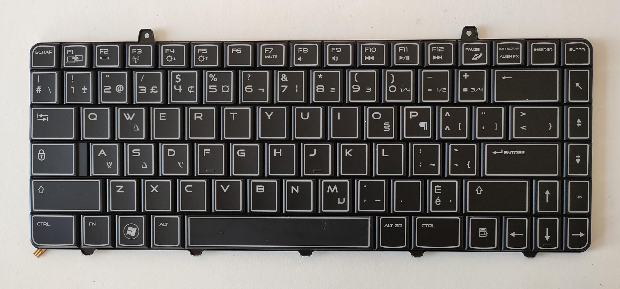 Clavier M11X R2 noir version Canada sans rétroéclairage pour réparation PC - 3