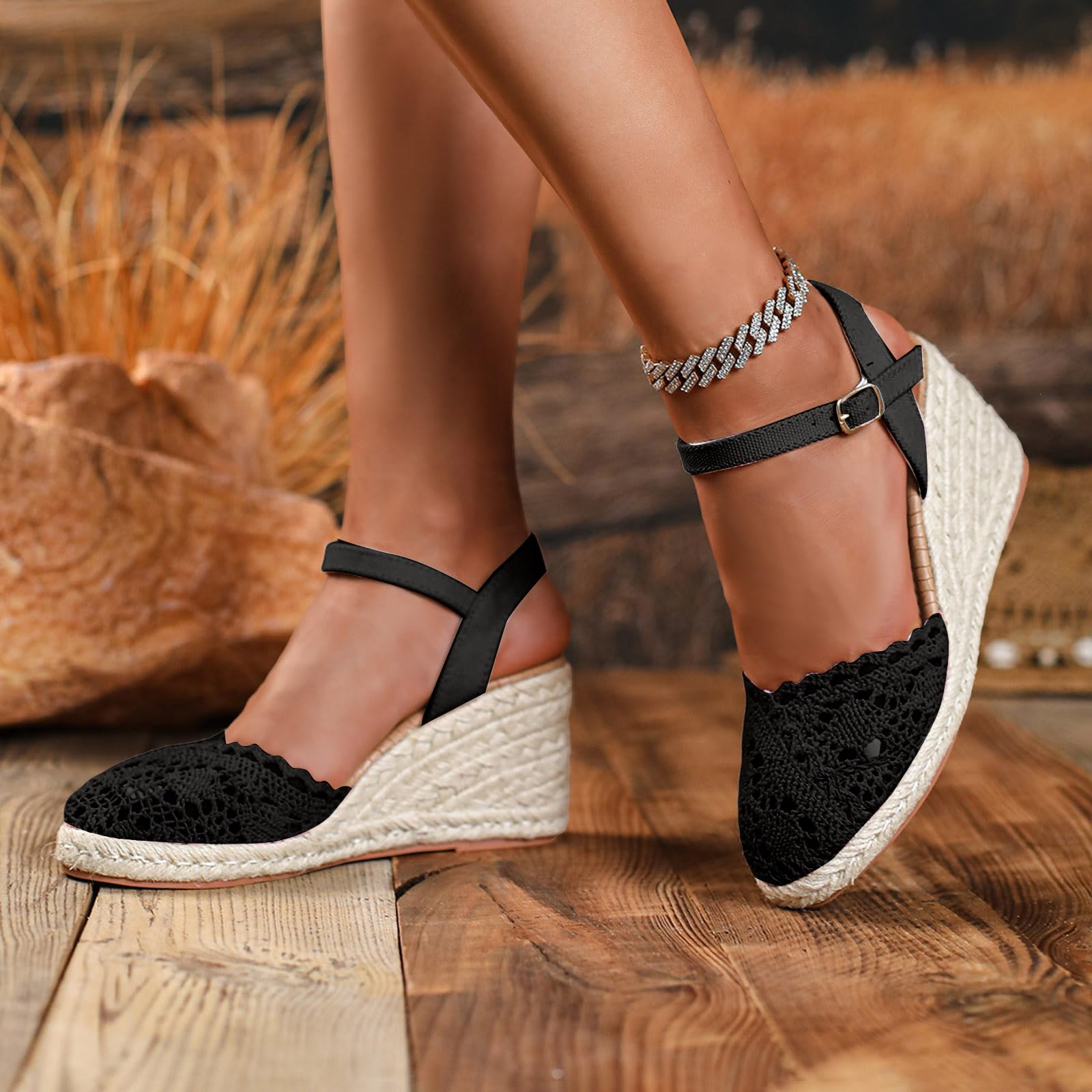 Sandalias Cós Para Mujer Sandalias Para Mujer Mules De Cuero Cós De Verano Modernas Con Cuña Y Pantuflaspremium Sandaliasde Verano Con Anti Transpirables Estilo Bohemio Punta Abierta Y Tacón Bloque