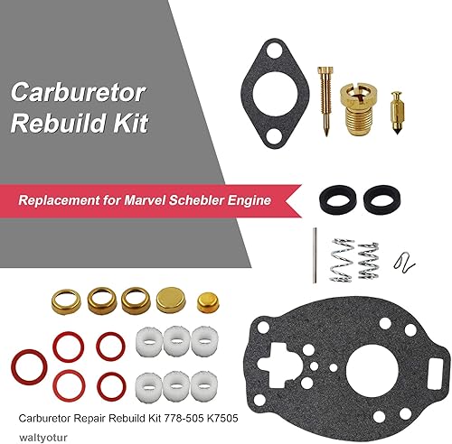 Miniatura 2 de Kit de reparación de carburador de repuesto para Schebler TSX Allis Farmall 778-505 K7505