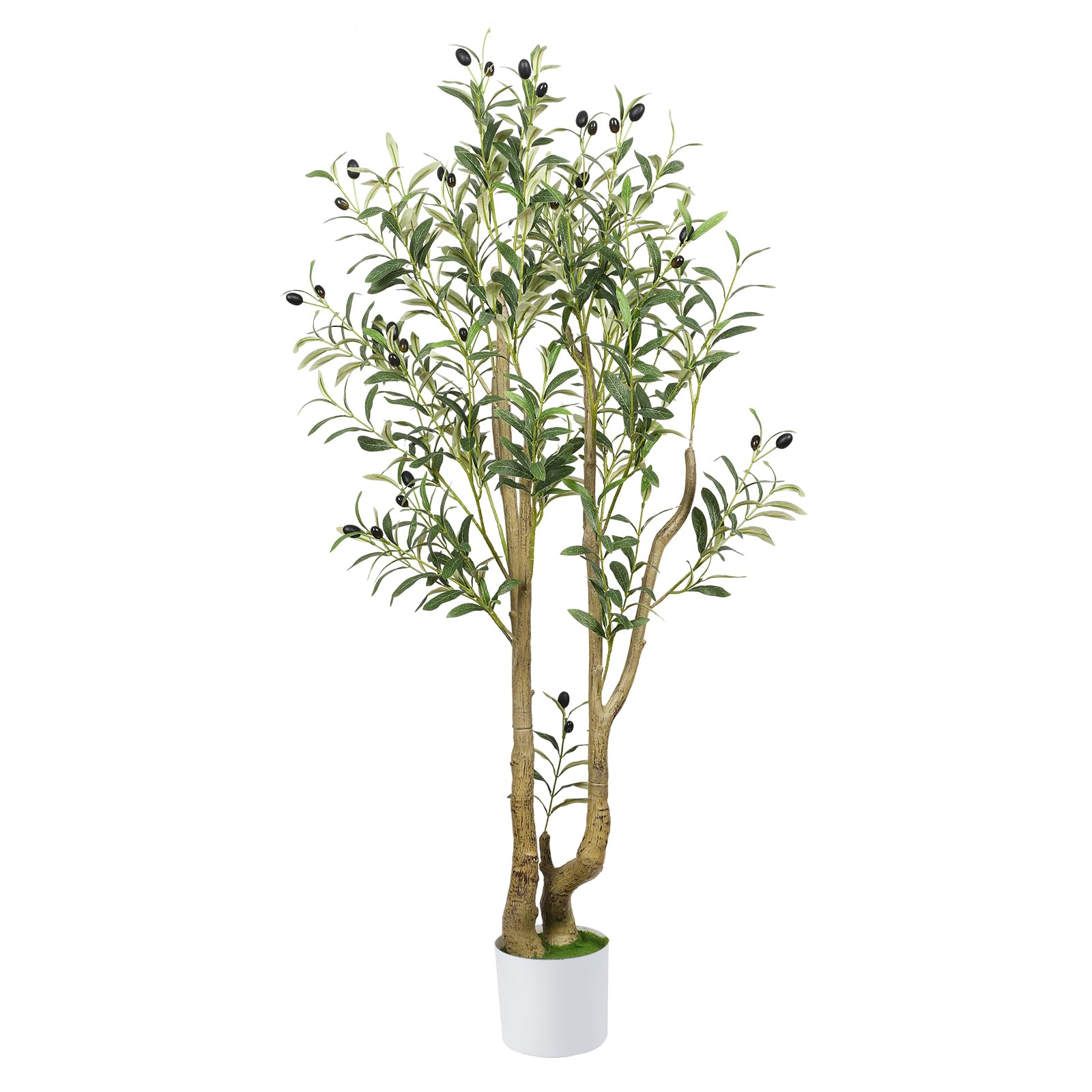 Snapklik.com : Alupssuc 4ft Artificial Olive Tree Faux Silk Plant, 4 ...