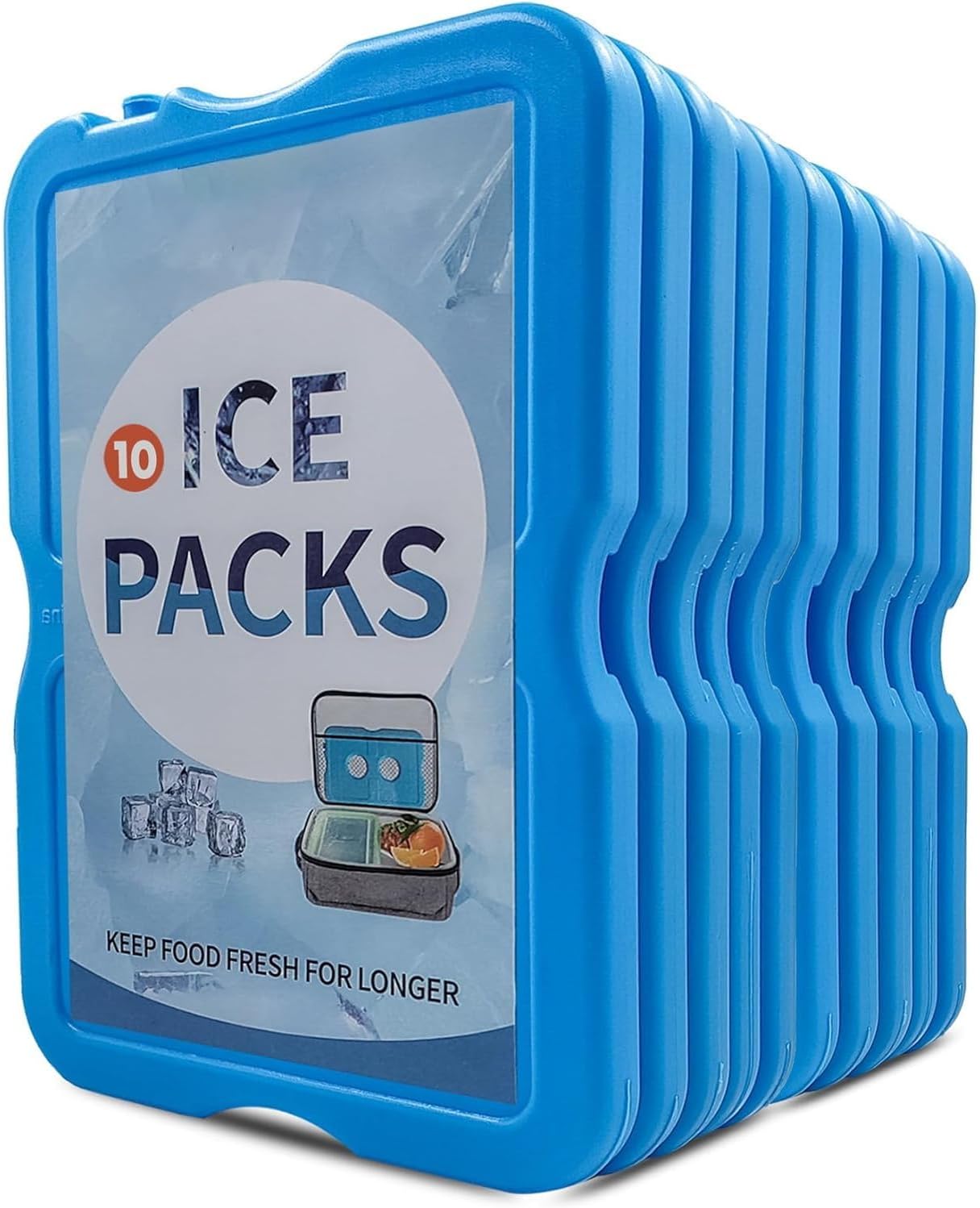 Home Freezer Blocks Ice Packs for Lunch Bags and Coolers - Slim, Reusable and BPA-Free Freezer Packs