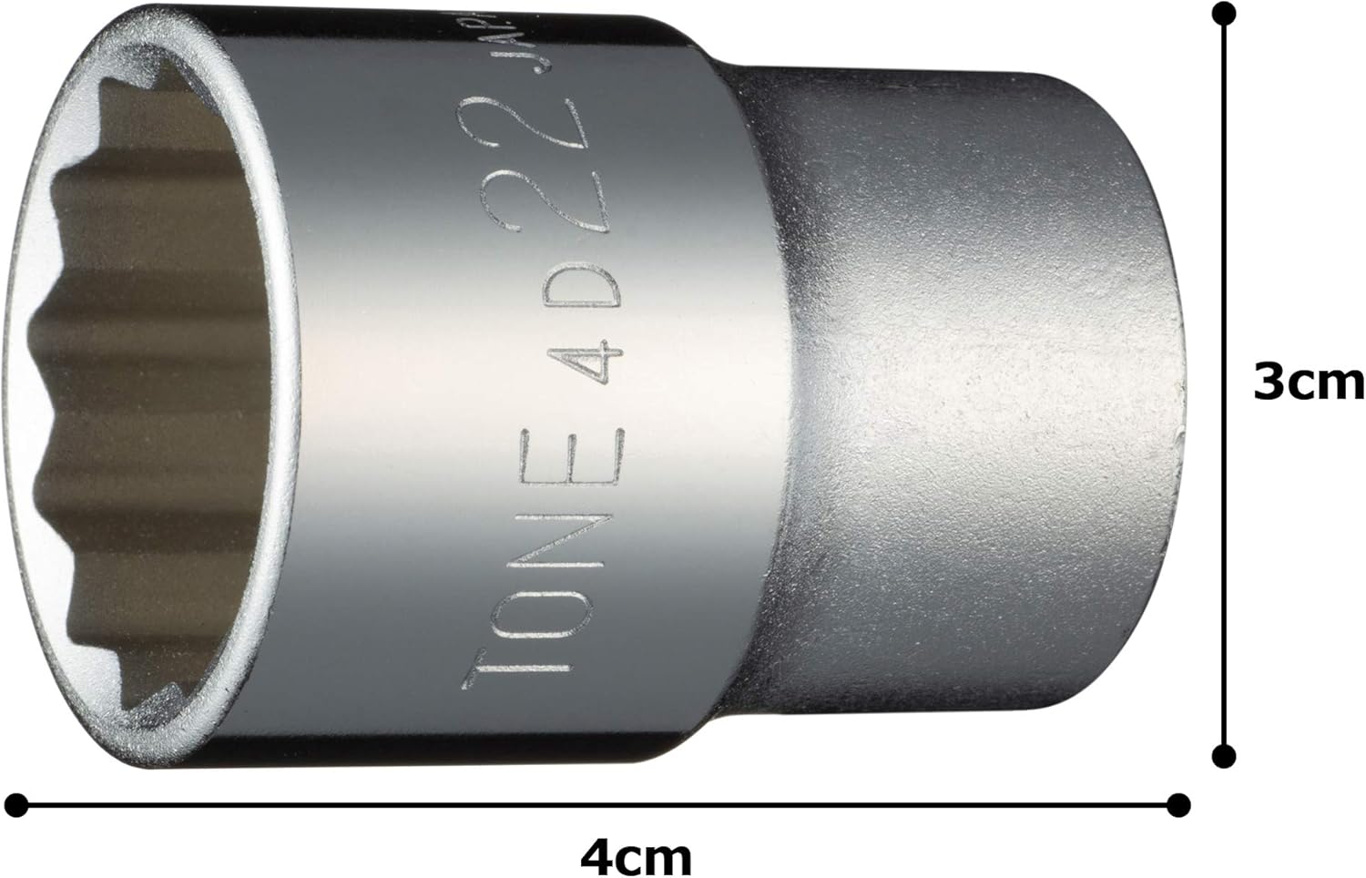 TONE Socket 12-Point 4D-22 1/2" Inch Drive 22mm