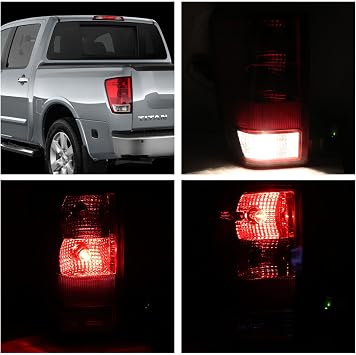 Tail Light Compatible With 2004-2015 Nissan Titan Driver Side | With Blubs,Left side taillight,Rear light,Replace 265557S227
