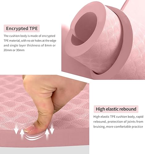 Miniatura 3 de LERYG Tapete de cuerda de saltar de 8201.181 in, tapete de ejercicio duradero, antideslizante, tapete de entrenamiento con cuerda de saltar y bolsa