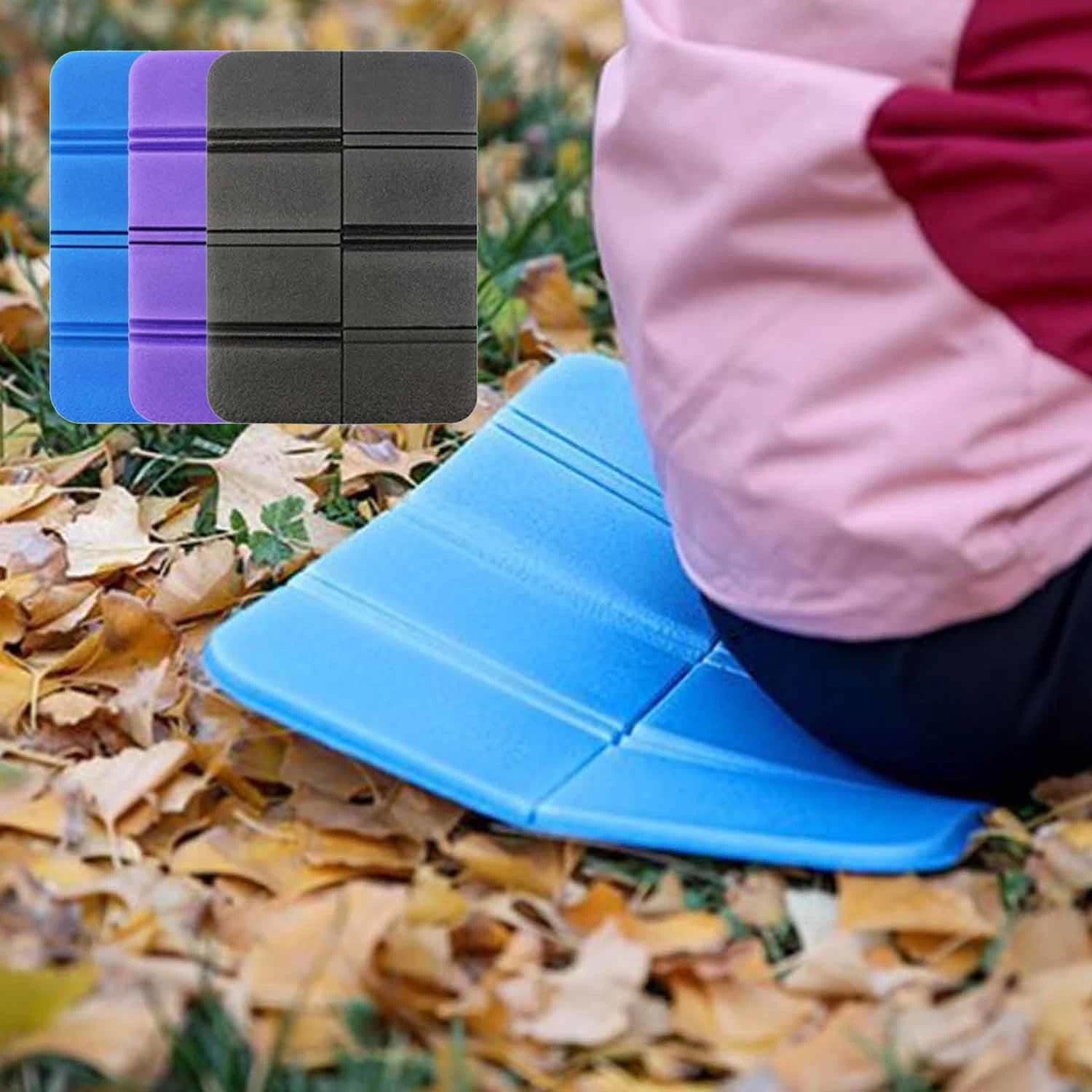 3 Pezzi Cuscino Sedile Pieghevole Isolato, Cuscino Sedile Pieghevole da Esterno, Tappetino Trekking XPE Pieghevole, XPE Cuscino da Esterno, per Campeggio, Picnic Parco ECC (Tre Colori)
