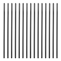 Vista 1 de Balaustres planos rectos de aluminio de 32-1/4 pulgadas con tornillos, paquete de 50 barandillas ranuradas para porche, barandilla de cubierta