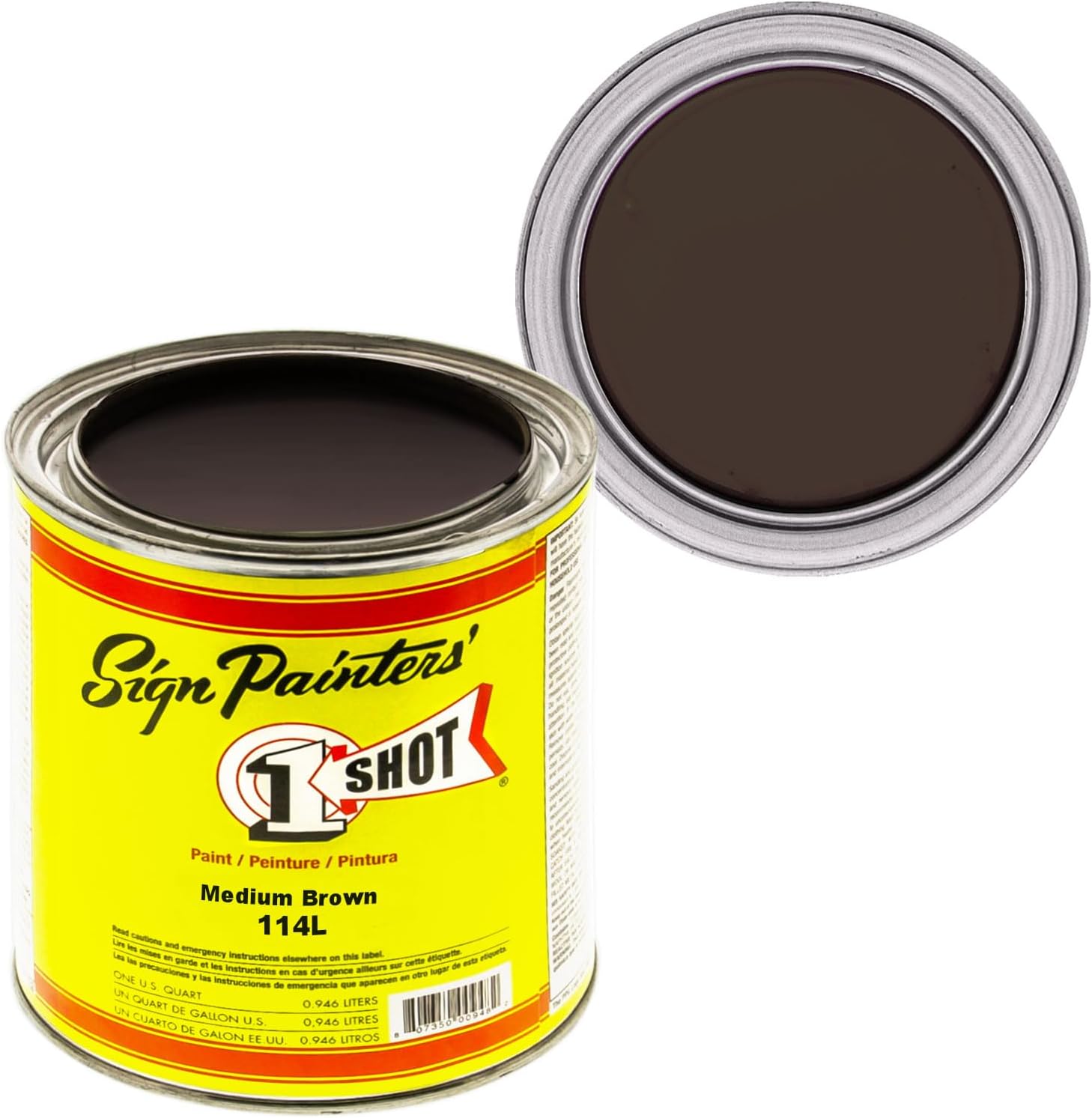1 Shot 1 Quart Medium Brown Paint Lettering Enamel Pinstriping & Graphic Art