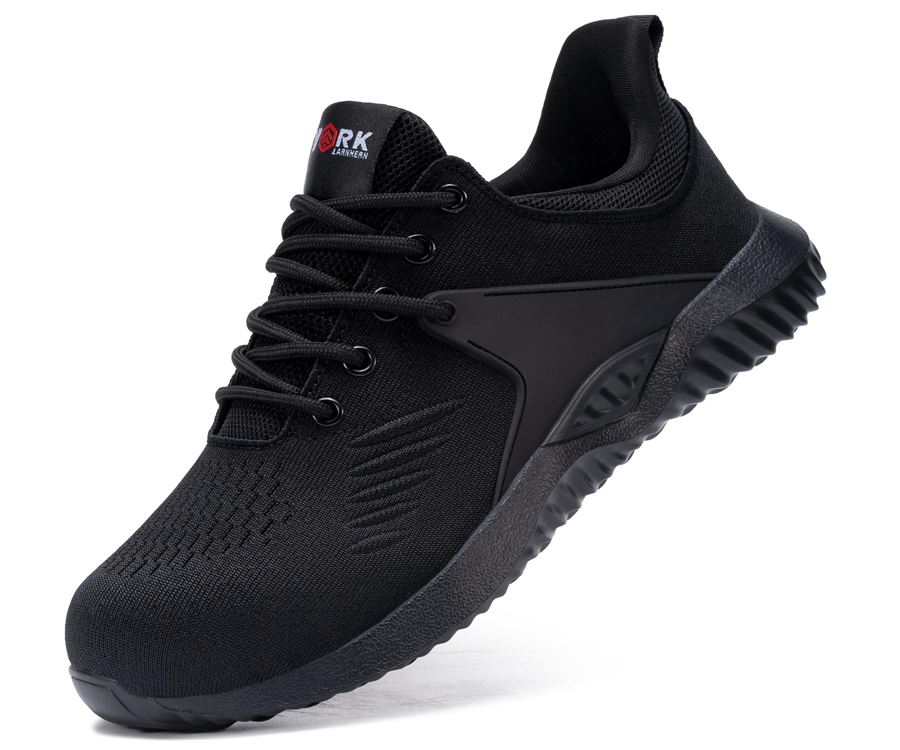LARNMERN Slip On Steel Toe Work Shoes Men's Slip Resistant Safety Sneaker Lightweight Comfortable Shoe