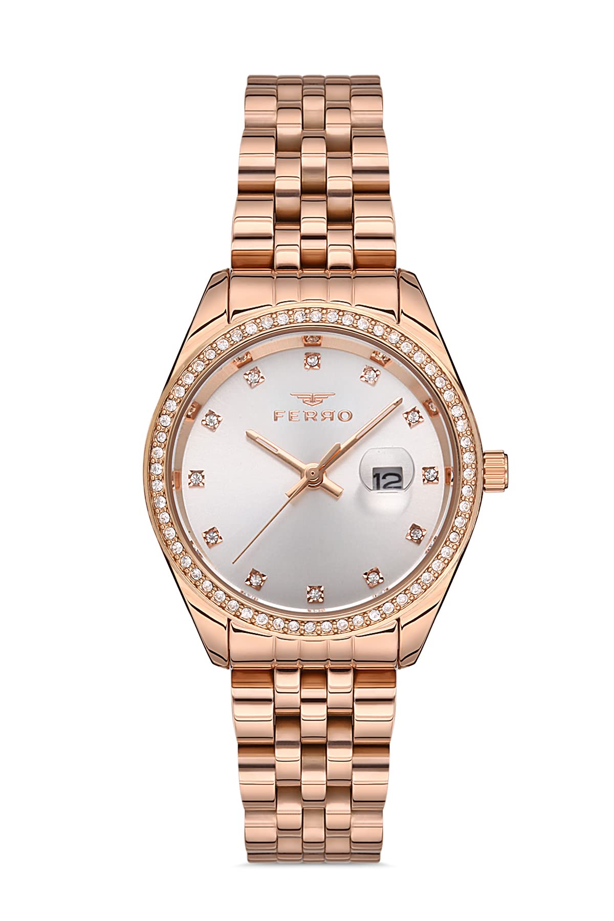 Ferro Pisa Analog Silver Dial Womens Watch-F21923A-C (B09RP3G194) Amazon Price History, Amazon Price Tracker