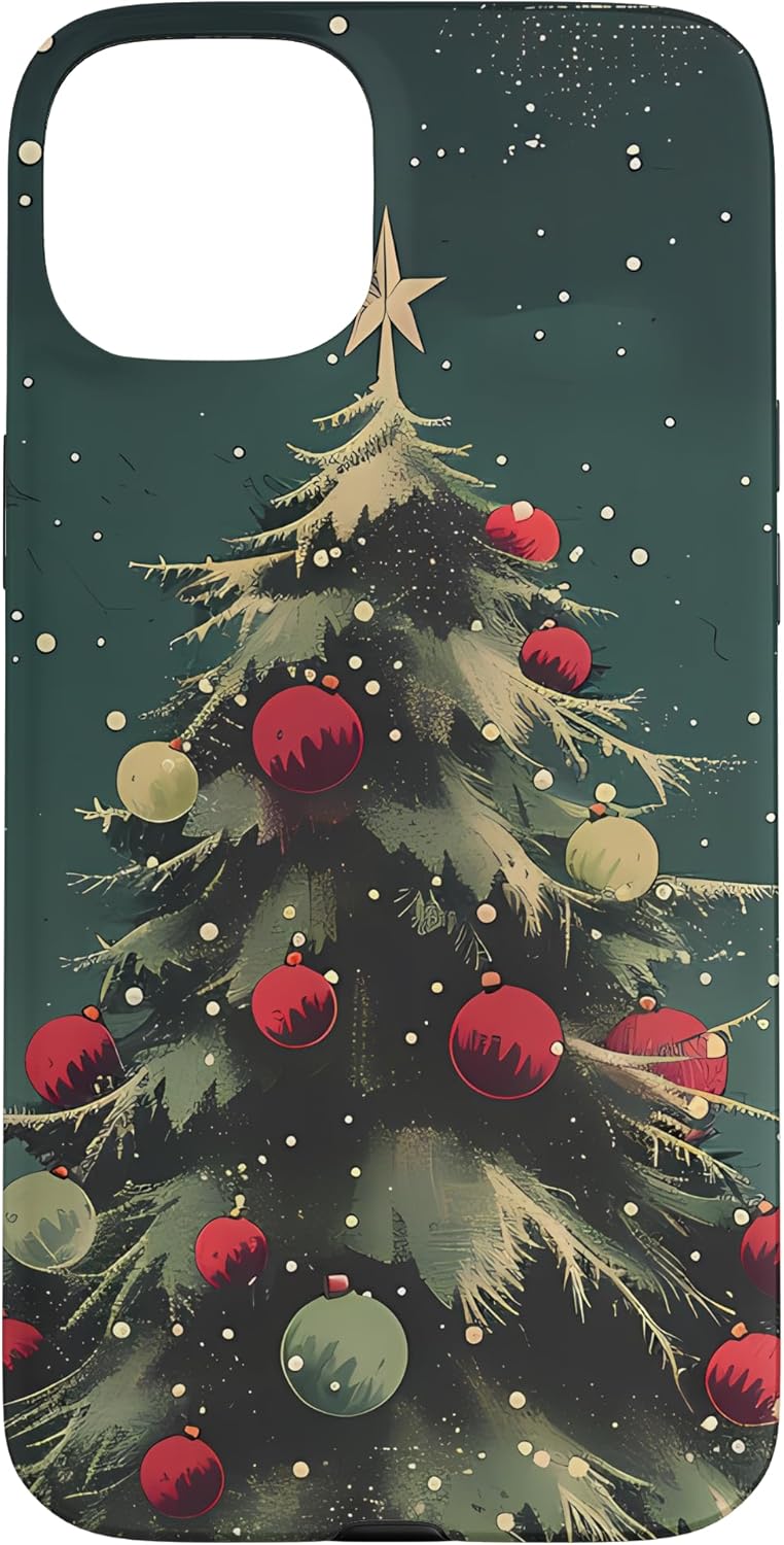 Christmas Retro Vintage Ornaments Classic Design Case for iPhone 15