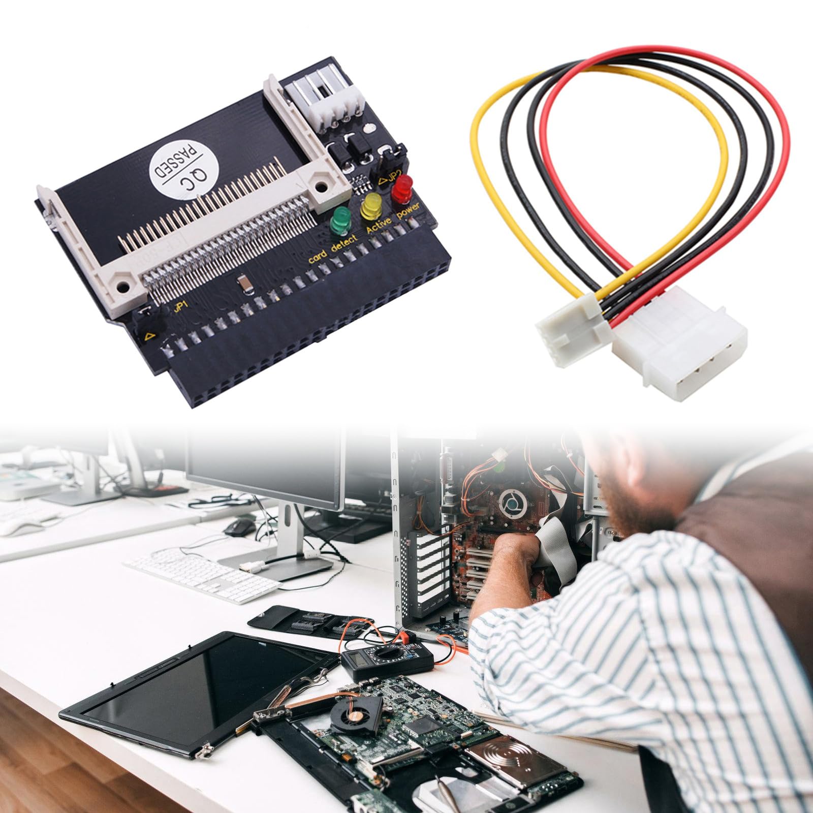 Adattatore per scheda di memoria flash compatto a 40 pin hard disk convertitori adattatore hard disk shock compatto lampeggiante