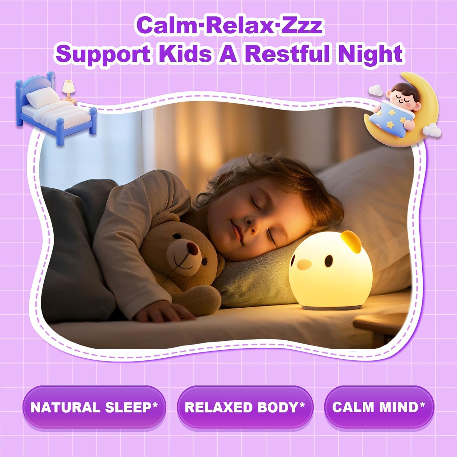 90 Count | Saffron Gummies for Kids, Calm Focus Gummies for Kids 4+, Organic Saffron Supplements w/Multivitamin, L-Theanine, Omega-3, Support Happy Mood, Cognition & ZZz, Sugar Free, Raspberry Flavor - Image 6