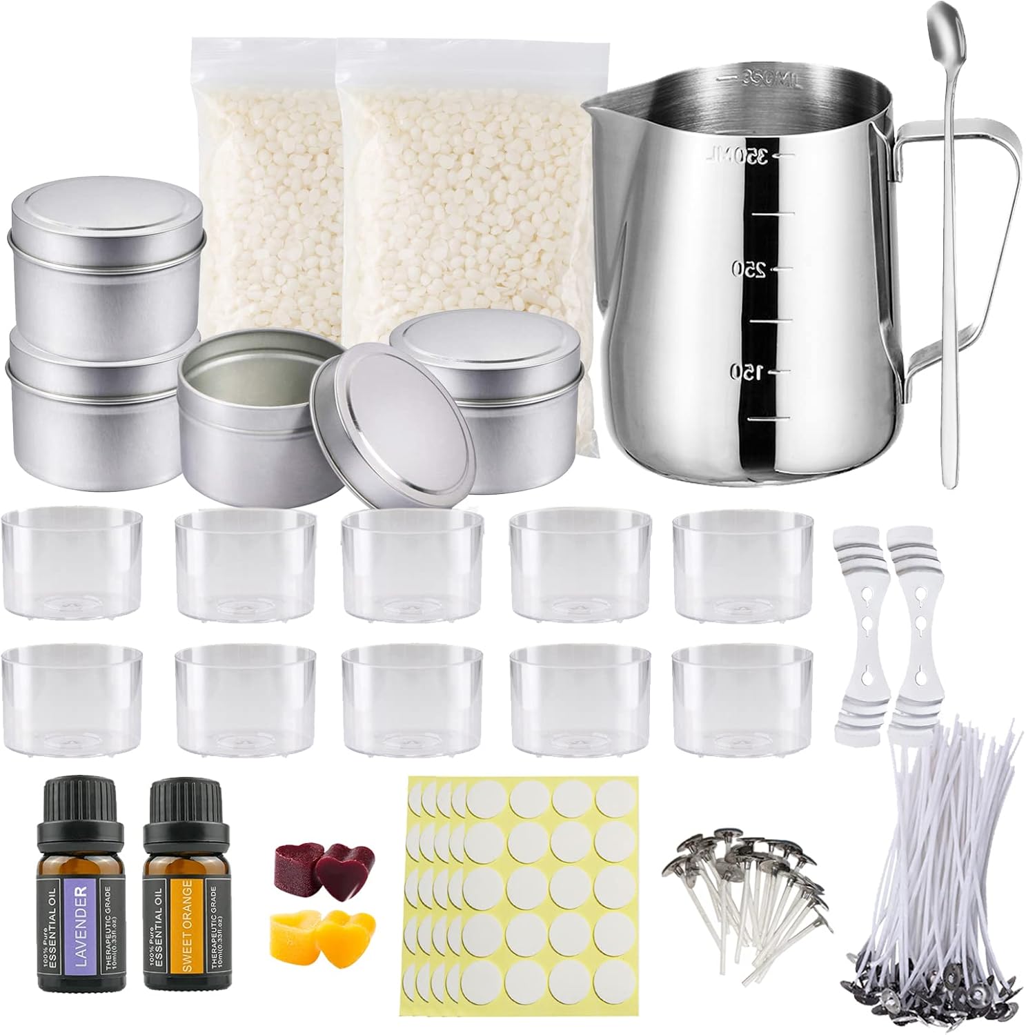 国内発送 キャンドル作り セット Diy 蝋燭 アクセサリー キャンドル モールド 金型 ソイワックス キャンドル芯 エッセンシャルオイル付き 手作り 材料 ハンドメイド キット クリエイティブな手作りキャンドル A Diyキャンドル作りのギフト 母の日のクリエイティブなギフト