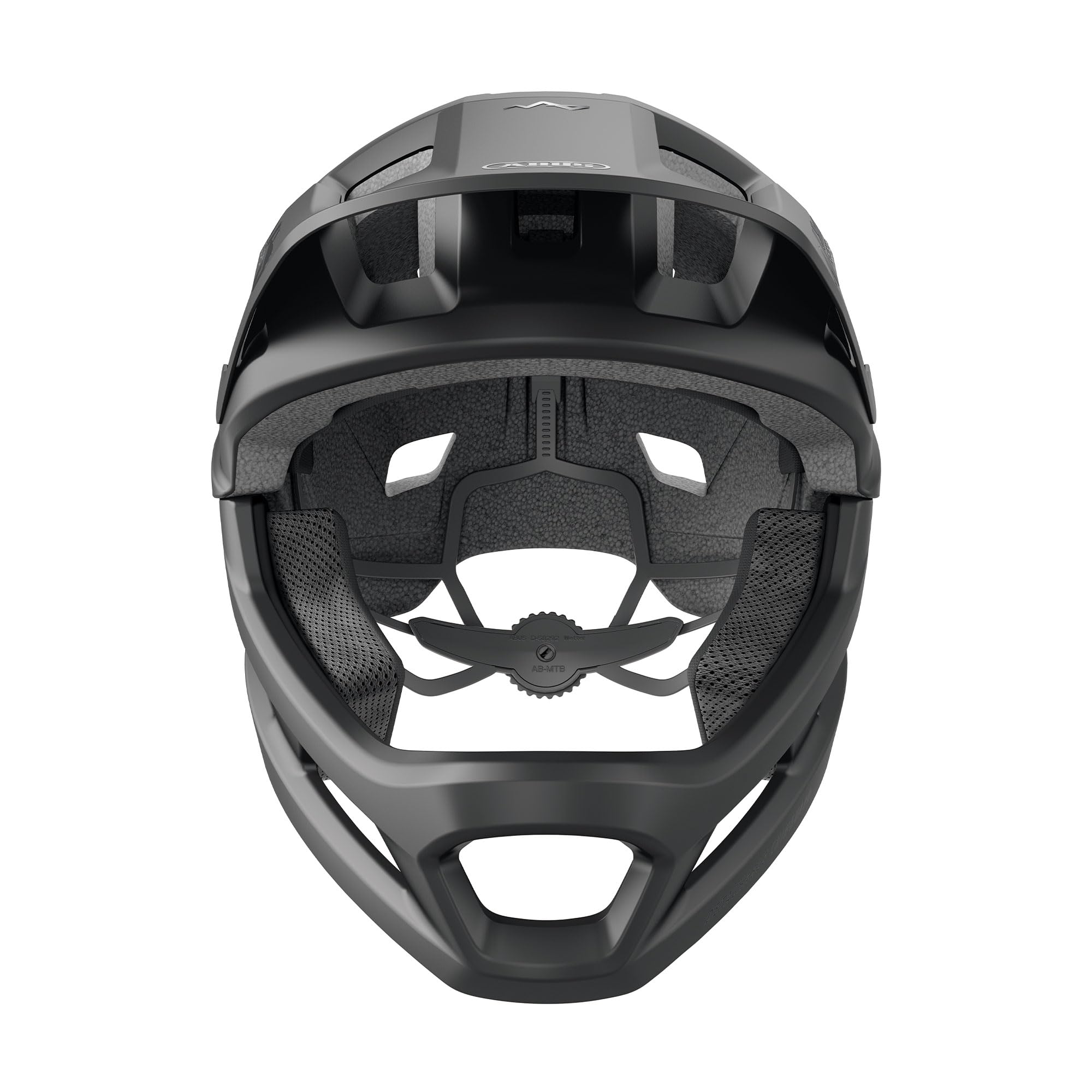 ABUS YouDrop FF - Casco de Bicicleta de montaña para niños y jóvenes, para iniciar el Ciclismo de montaña, con Protector de Barbilla extraíble, Color Negro, Talla S