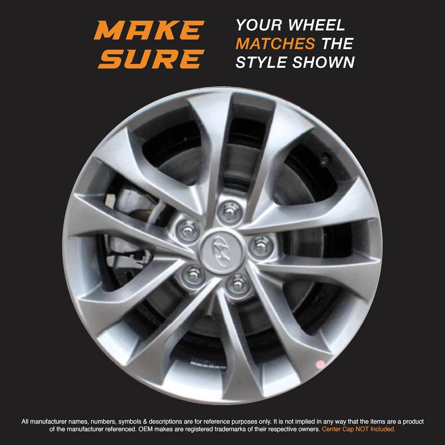 17" Chrome Wheel Skin Set Made for Hyundai Sante Fe (2019-2021) | Durable ABS Plastic Cover Hubcap | Fits Directly Over OEM Wheel