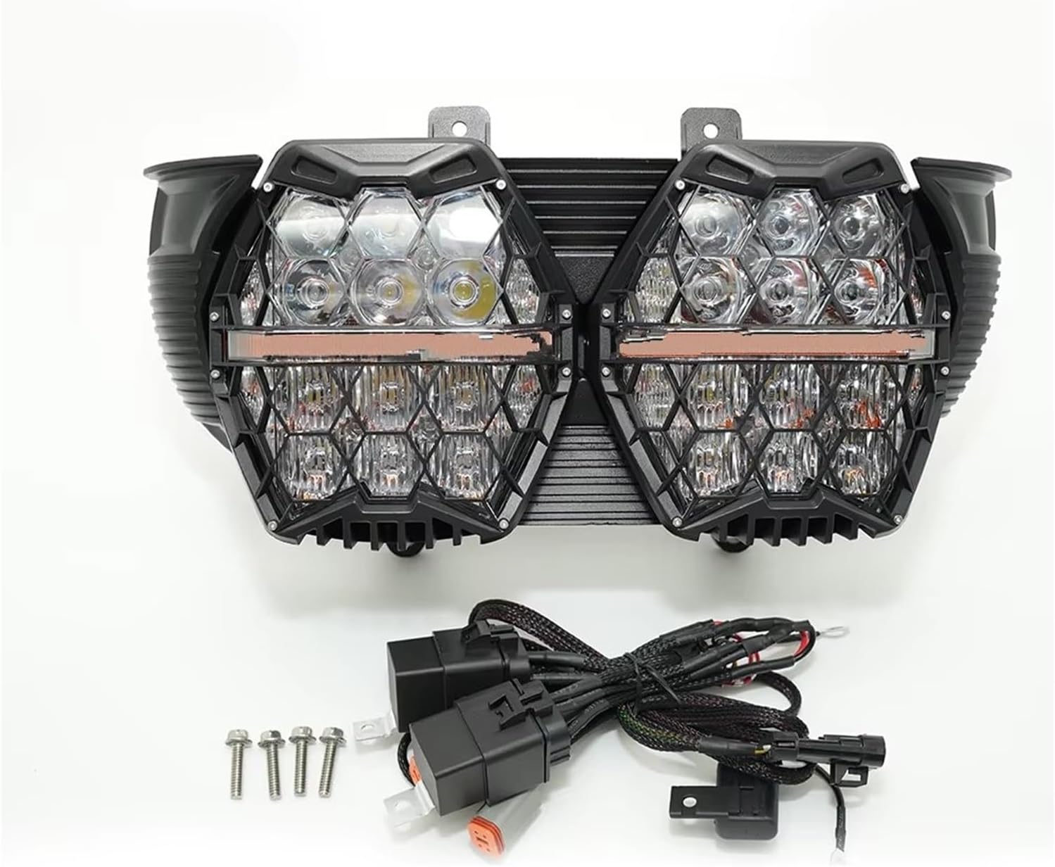 バイク用 LEDヘッドライト オートバイのヘッドライトアセンブリ DRL ロードグライド 2015 2016 2017 2018 2